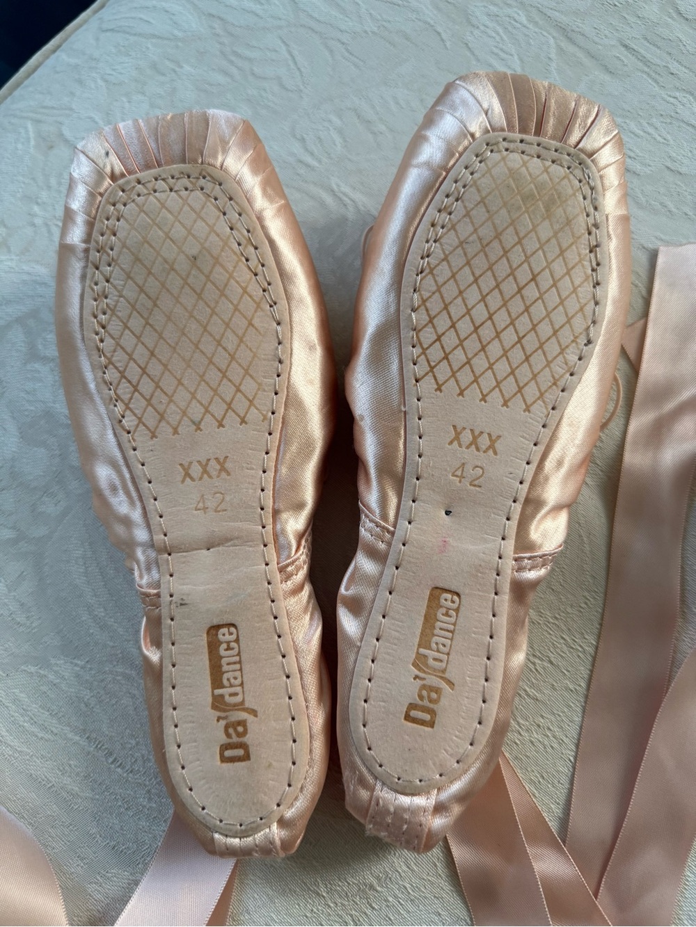 Satin Pointe Ballet Flats in Rose Gold - Picture 9 of 9